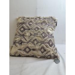 20x20 Oversize Diamond Poly Filled Square Throw Pillow Gray