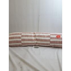 Oversized Bolster Woven Uneven Stripe Decorative Throw Pillow Terracotta