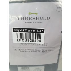 Queen 8pc Conway Comforter Set Gray/Taupe - Threshold