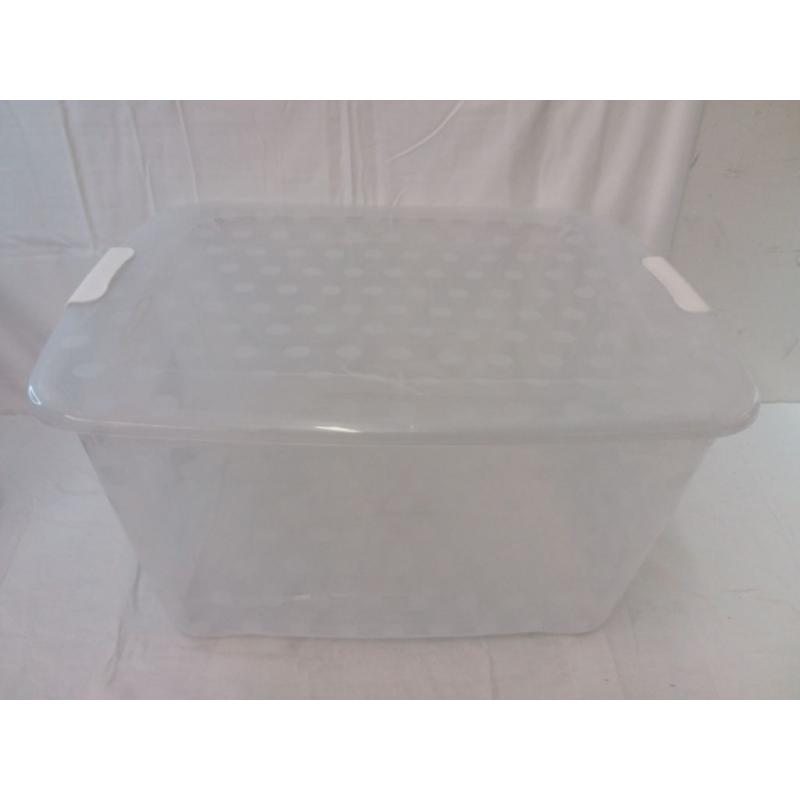 Bella 80qt Utility Storage Bin Clear