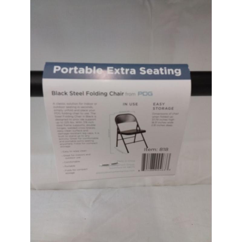 Black Steel Folding Chair