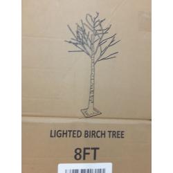 Lighted Birch Tree 8 Foot