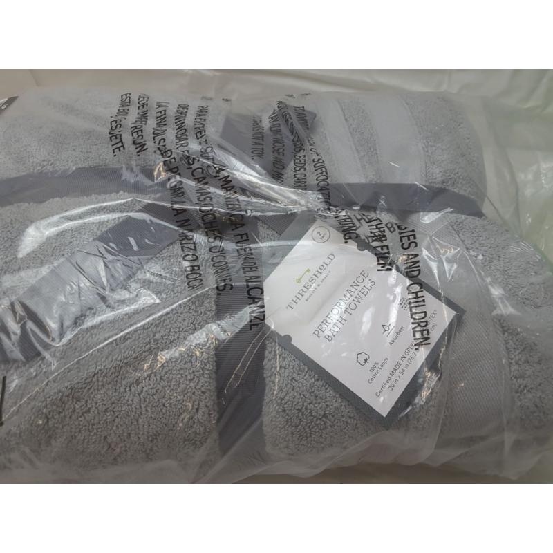 Performance Bath Towels 2pk Threshold Gray