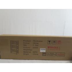 3 Tier White Bookcase