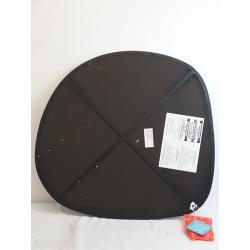 BIKARSOUL Irregular Wall Mirror Iron Mat Black Framed Wall Mirror