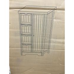 HuiDao 4 Drawer 1 Door Wood Storage CabinetHuiDao 4 Drawer 1 Door Wood Storage Cabinet Organizer for Bathroom Entryway Home Office, 22 x 12 x 32,