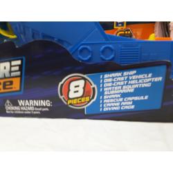 Adventure Force Shark Attack Water Safe, Toy Boat, Die-Cast