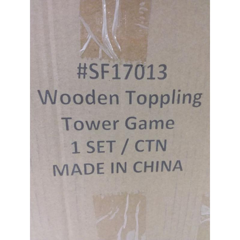 Jumbo Sized Wood Toppling Tower Game