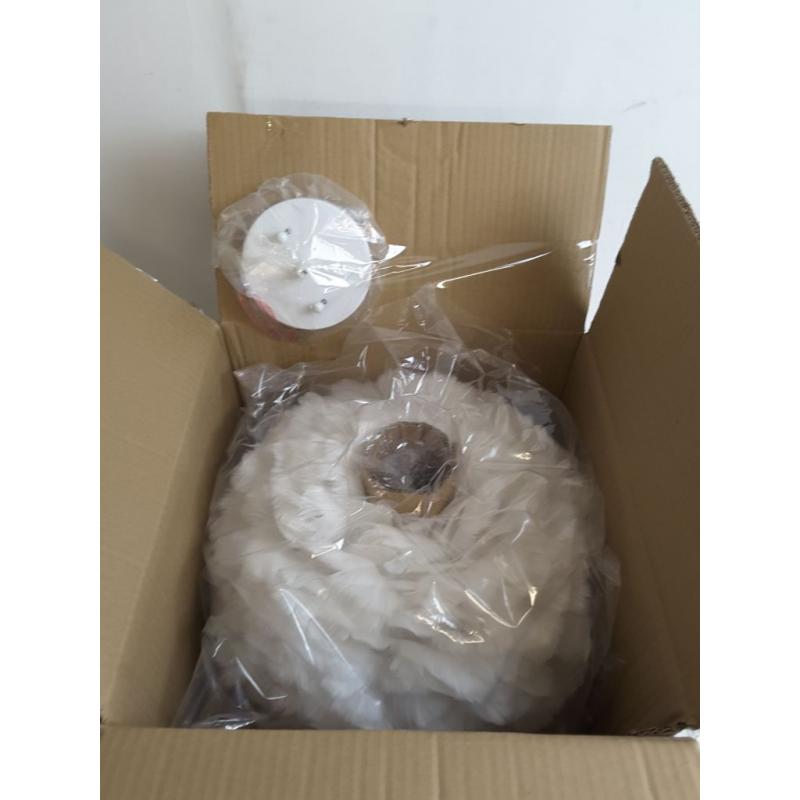 Feather Pendant Light Ceiling Fixture - White