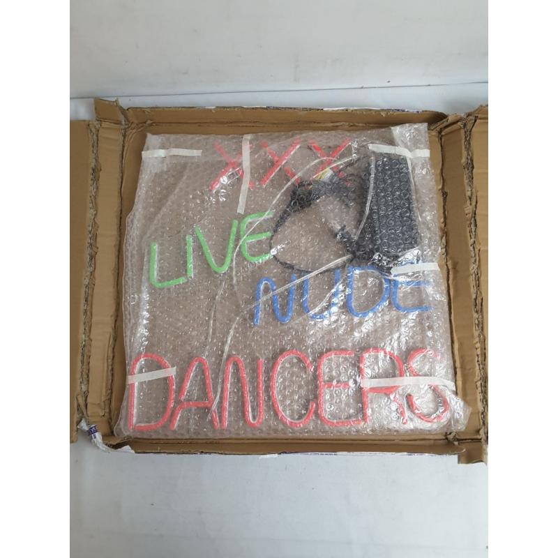 HOLTEEZ Beer Sign - XXX Live Nude Bar - Neon