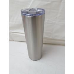 20oz Skinny Travel Tumbler Silver 8 Pack