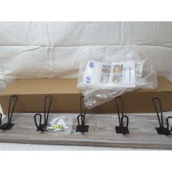 Rustic Coat Rack Wall Mounted Wooden 24 inch Entryway Coat Hooks