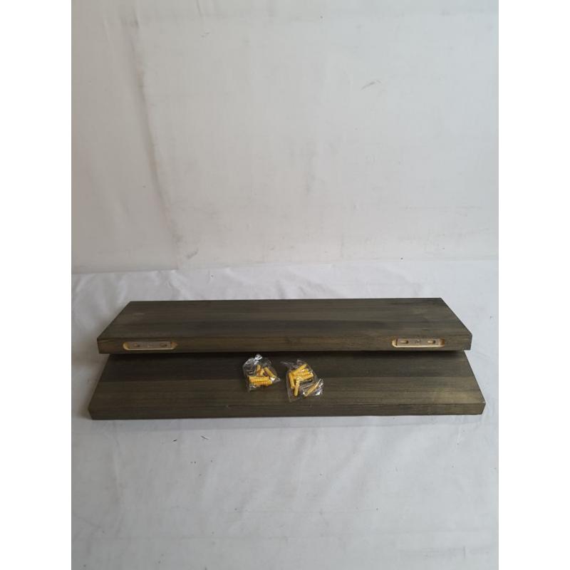Wood Floating Shelves Set - Dark Walnut Color