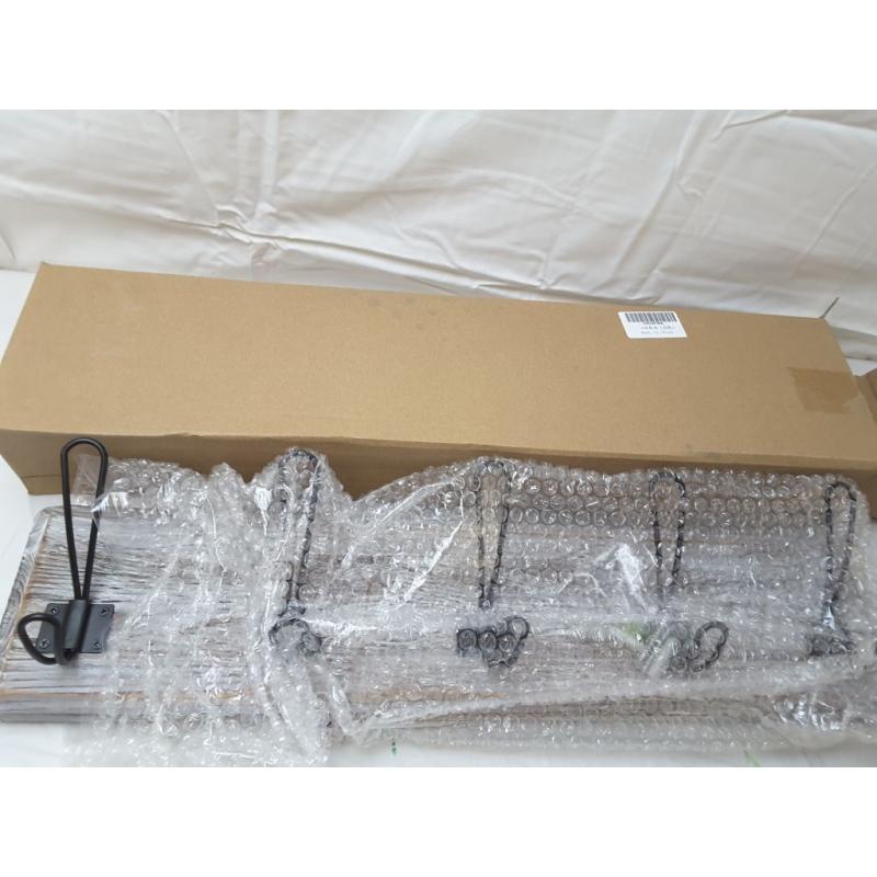 Wall Mounted Rustic Coat Hanger With 5 Hooks