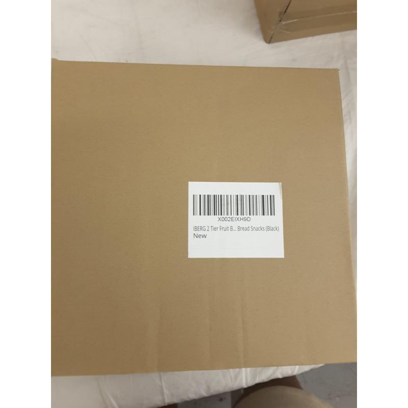 IBERG 2 Tier Fruit Basket, Color: Black