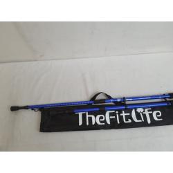 TheFitLife Duralumin 3-Section Walking Stick - Blue