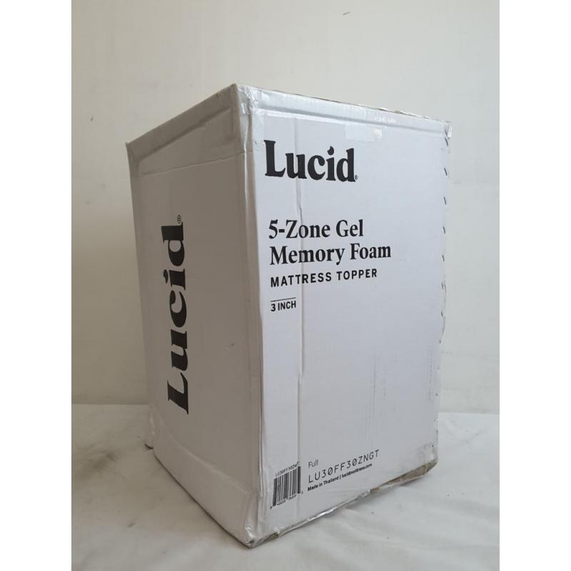 Lucid 5-Zone Gel 3-inch Memory Foam Matter Topper - Full