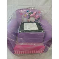 Minnie Mouse Upholstered Chair With Ottoman