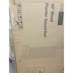 VivoHome 60 Wood Planter Raised Bed With Trellis