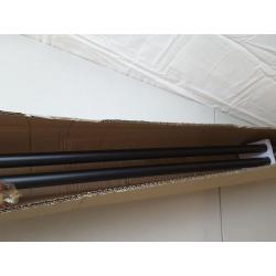 Kamanina Curtain Rod Square Finial (72-144) inch Black