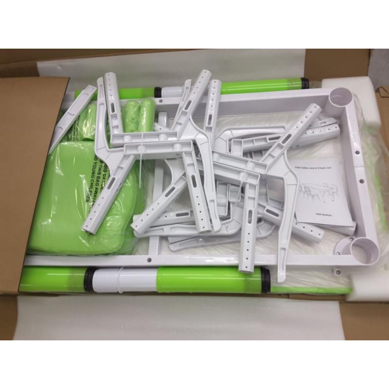 Cufun Green Kids Table and 4 Chairs