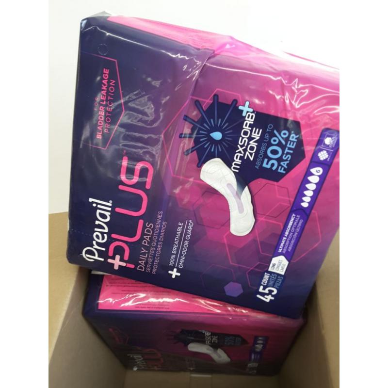 Prevail Plus 2 bags of 45 pads