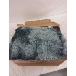 Fur Bathroom Rug Blue