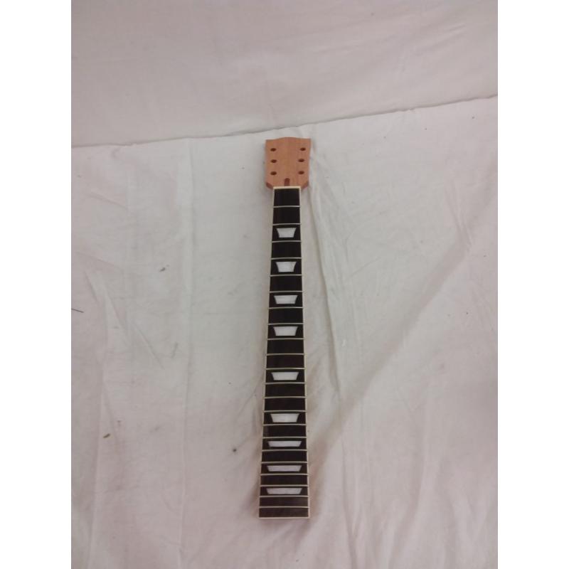 Electric Guitar Neck DIY With White Trapezoid Dot Inlays