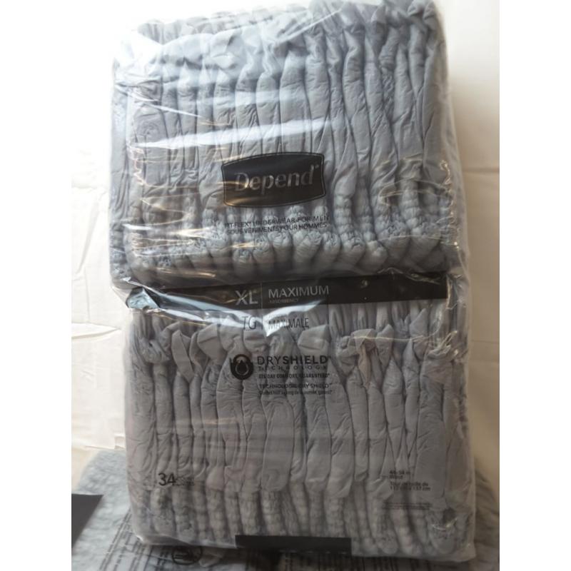 Depend Fit-flex Incontinence Underwear For Men - Maximum Absorbency - XL