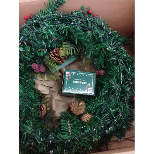Funarty Christmas Wreath With String Lights