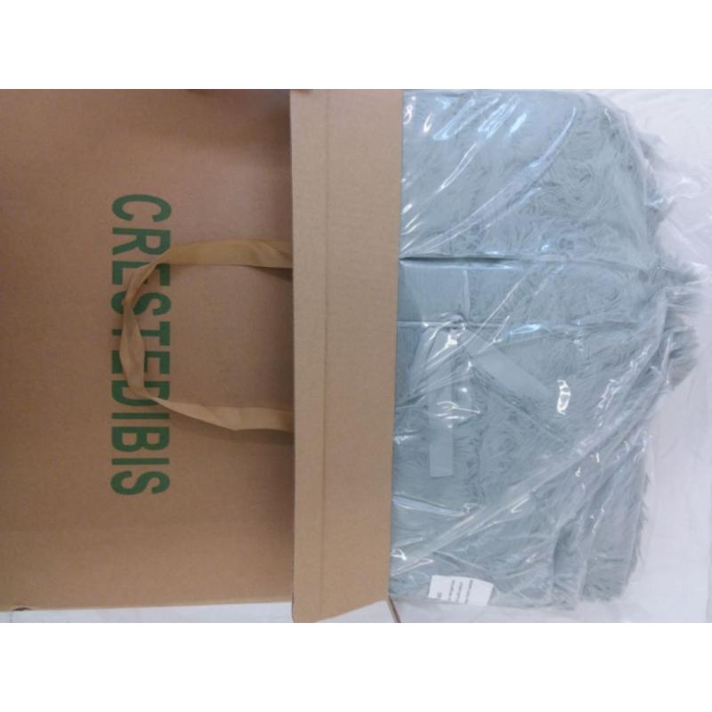 Plush Shaggy King Duvet- Light Gray
