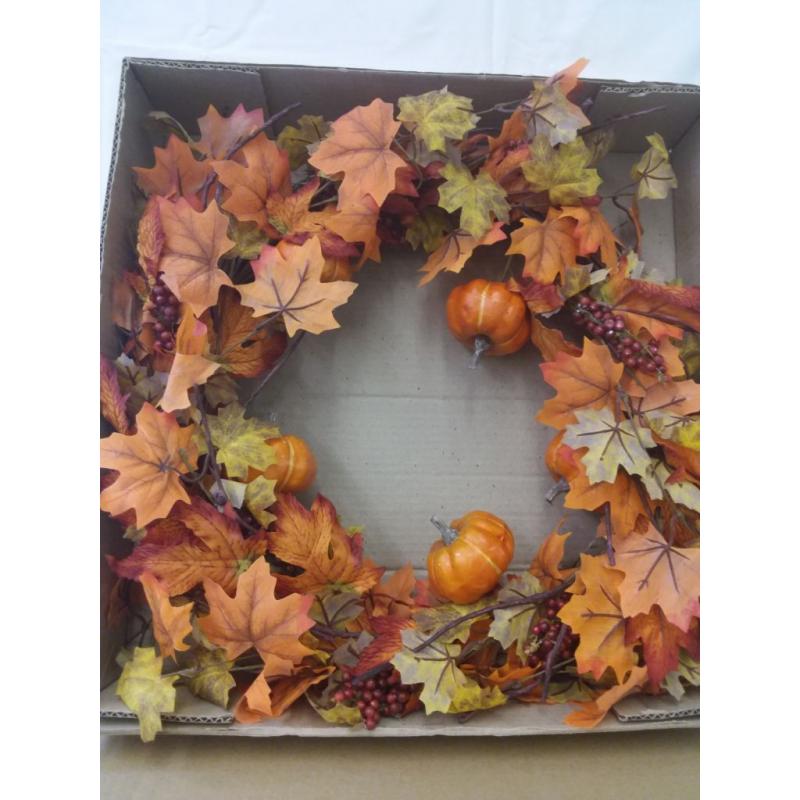 22 Fall Pumpkin Wreath