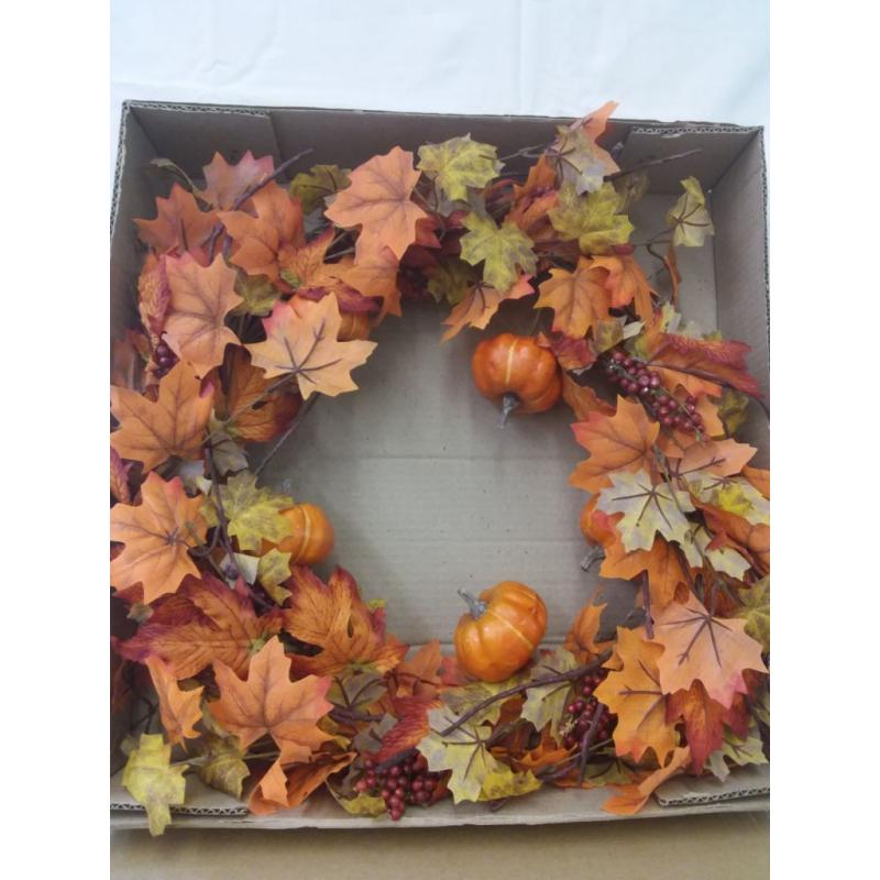 22 Fall Pumpkin Wreath