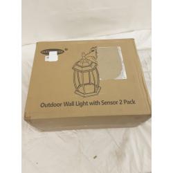Partphoner Outdoor Wall Light With Sensor 2 Pack