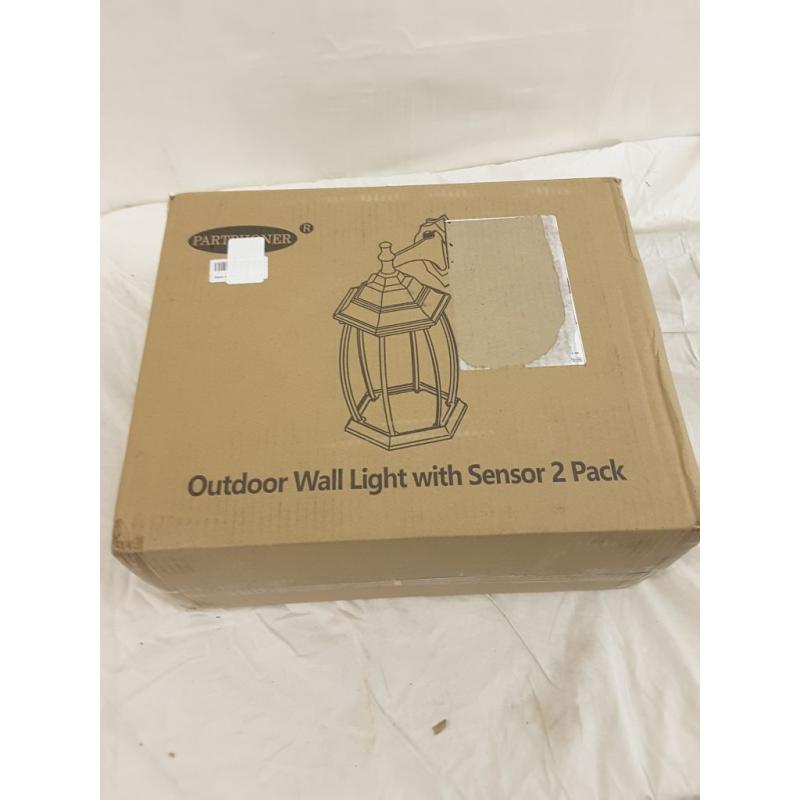 Partphoner Outdoor Wall Light With Sensor 2 Pack