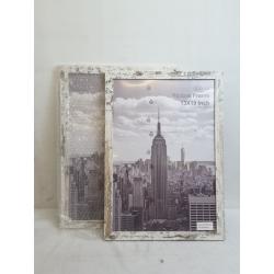 2 pack 13×19 Picture Frame - Rustic White Wood Frame