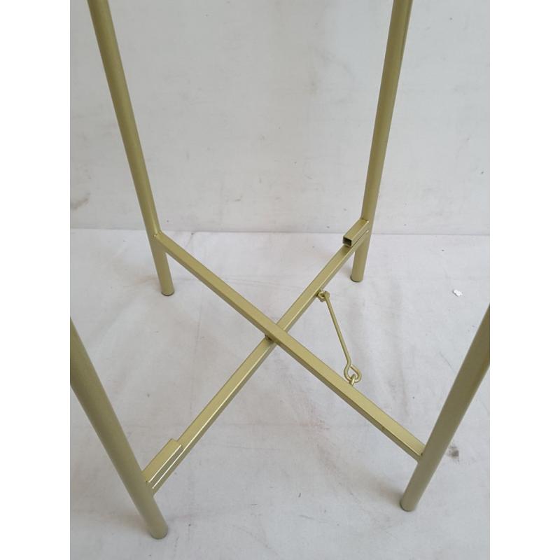 Modern Tall gold brushed 2 tier plant holder - 34 Height