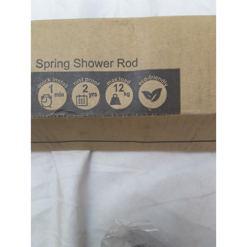 Spring shower rod