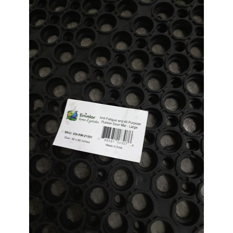 Envelor Home and Garden Anti Fatigue and All Purpose Rubber Door Mat Large