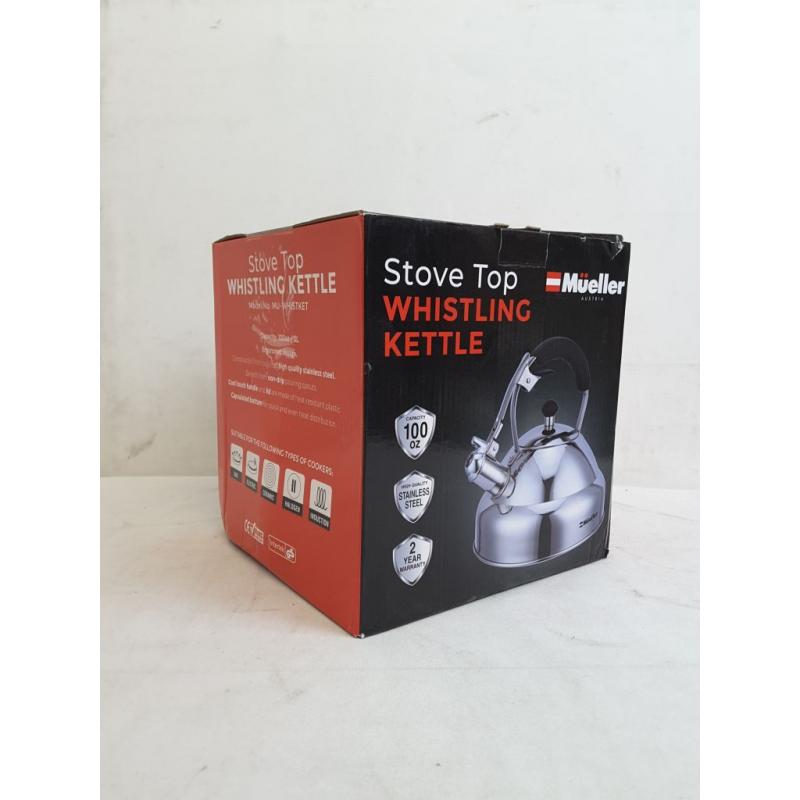 Müeller Stove Top Whistling Kettle - Stainless Steel - 100 oz