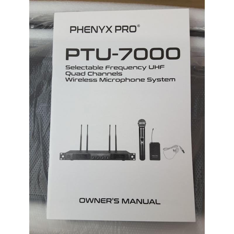 Wireless Microphone System Ptu-70000