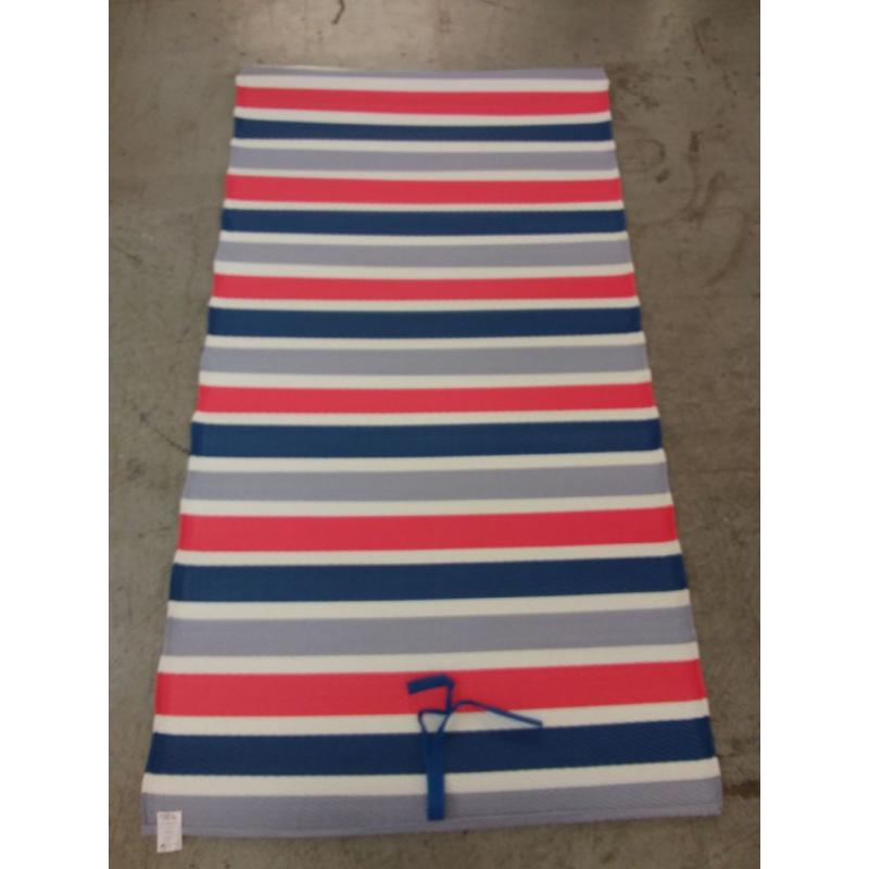3'x6' Sraw Beach Mat- Striped