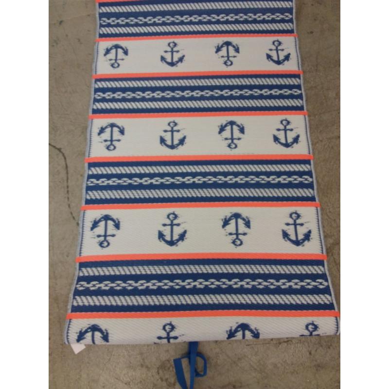 3'x6' Straw Beach Mat- Anchor