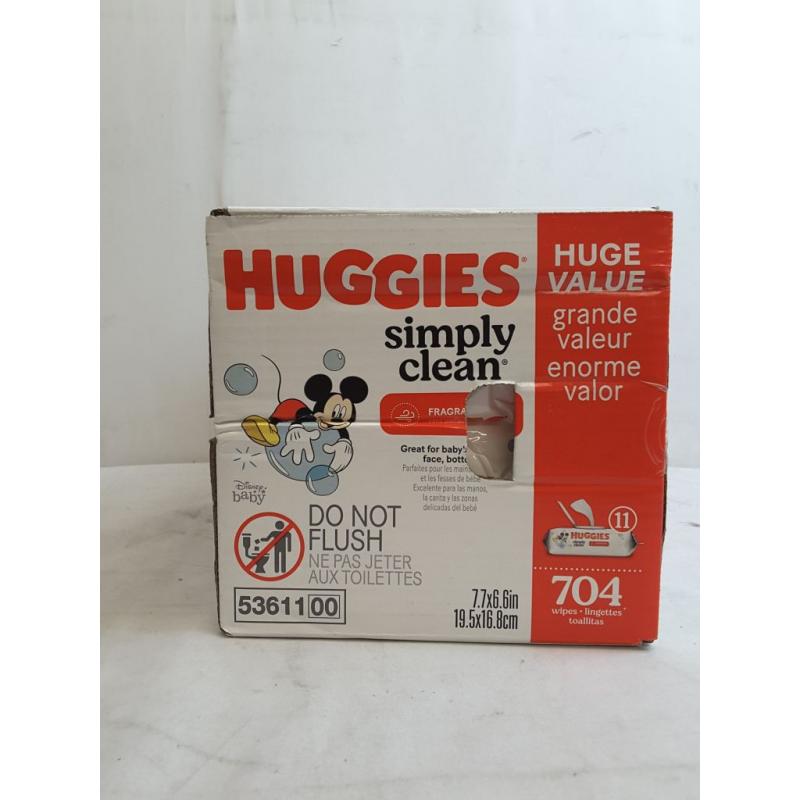 Huggies Simply Clean Fragrance Free Baby Wipes  - 704 Count Baby Wipes - 11 pack