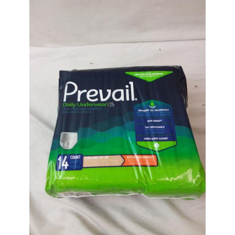 Prevail proven extra large pull up diapers unisex, 56 count