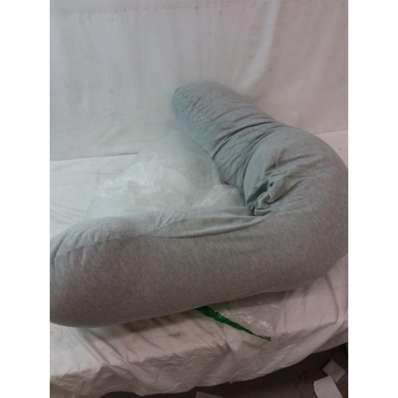 Momcozy J Shaped Soft Pregnancy Pillows for Side Sleeping, Head, Belly Support,