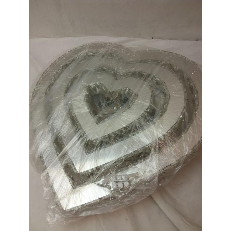 Crystal Heart Rings Chandelier, (Heart Cool White)