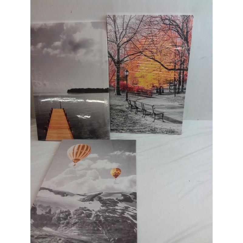 Scenery Canvas Prints Three Pack
