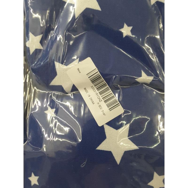 Seat Cushion 2 Pack, Blue With White Stars