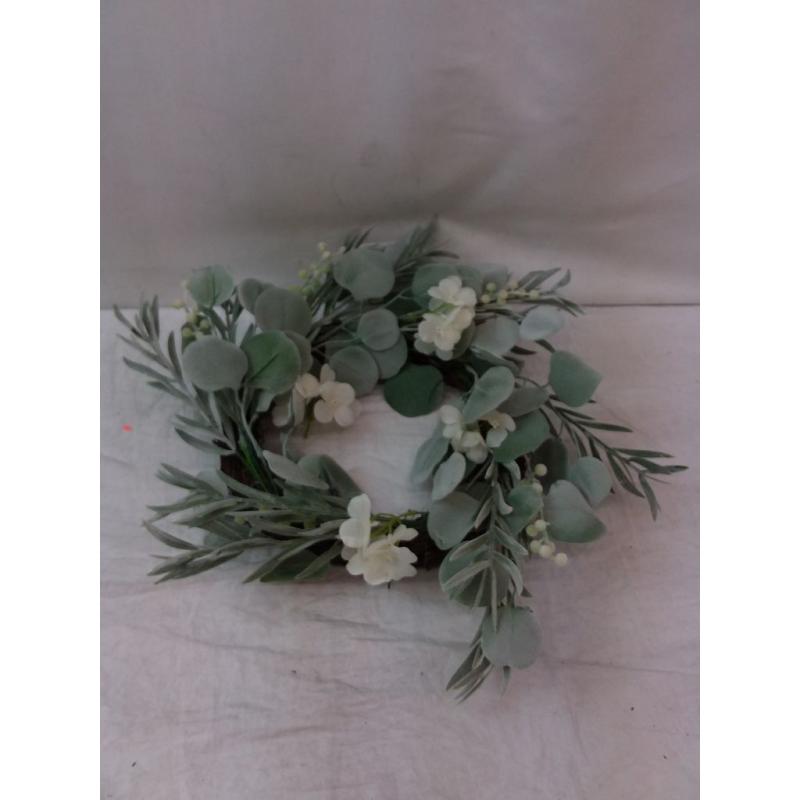 Green Eucalyptus Decor With White Flowers